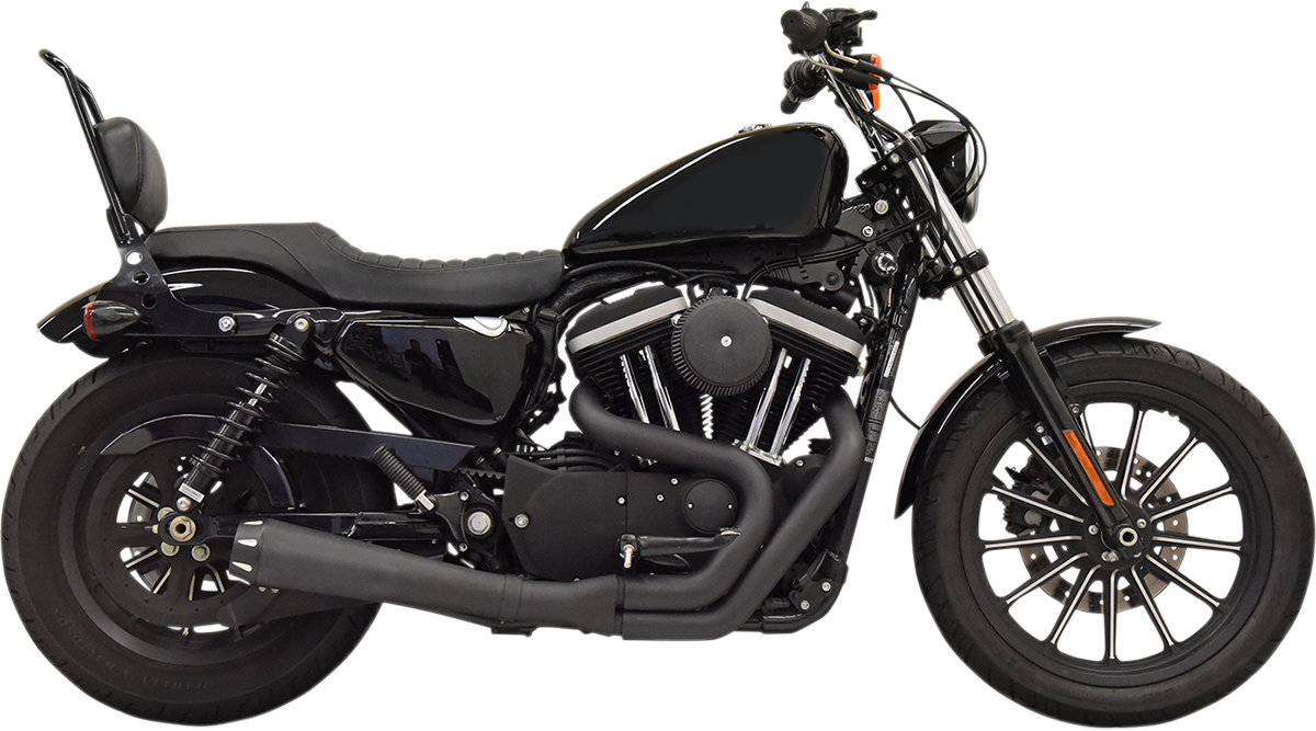 Bassani Black 2-1 Road Rage Megaphone Exhaust for 86-03 Harley Sportster XLH