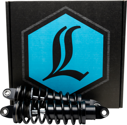 Legend Black 14" Heavy Duty Rear Revo Shocks 1991-2017 Harley Dyna FXDL FXDF