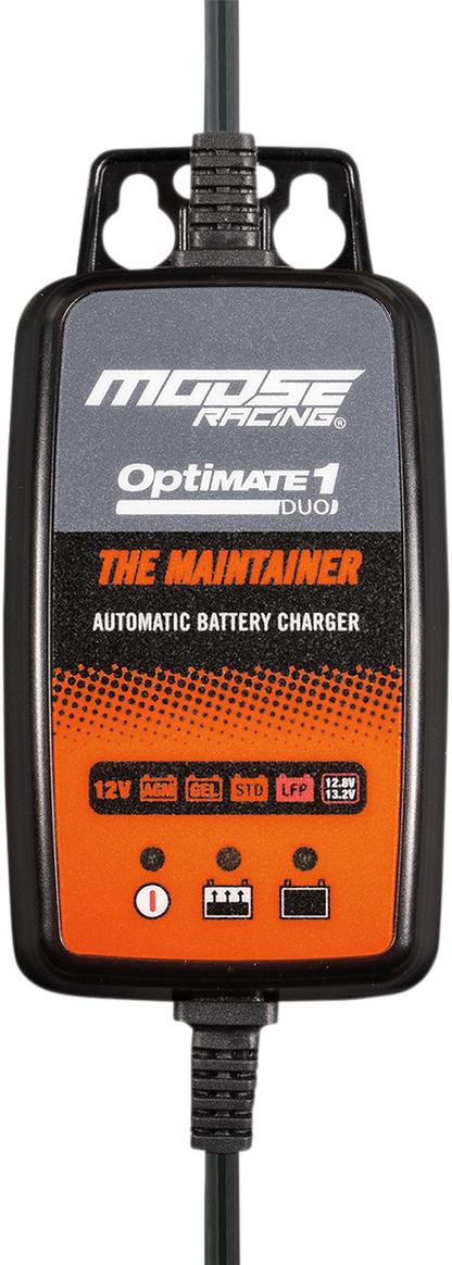 Moose Optimate 1 Duo Battery Charger Tender Maintainer 12V Motorcycle ATV UTV