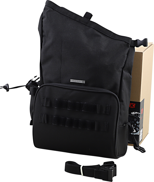 Kuryakyn 5170 Hoodrat Universal Textile Slant Motorcycle Black Swing Arm Bag