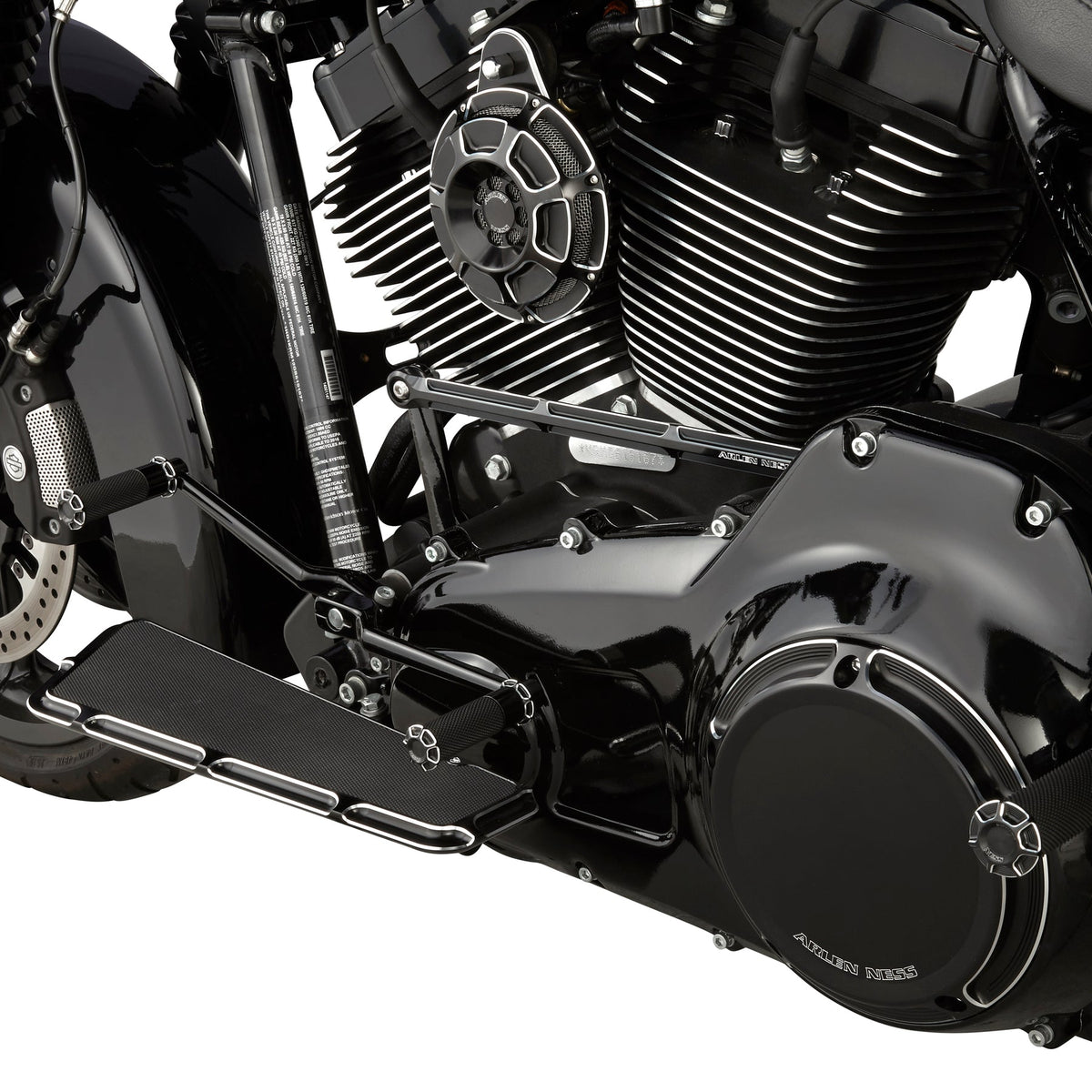 Arlen Ness Black Beveled Aluminum Motorcycle 110 dB Horn for 1991-2025 Harley