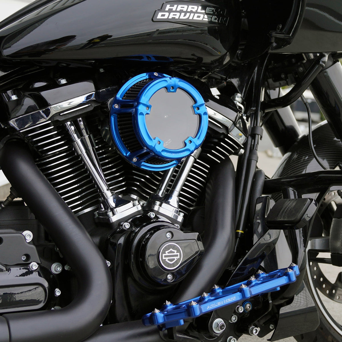 Arlen Ness Blue Method Air Cleaner Filter Kit 1999-2017 Harley Dyna Touring FLHX