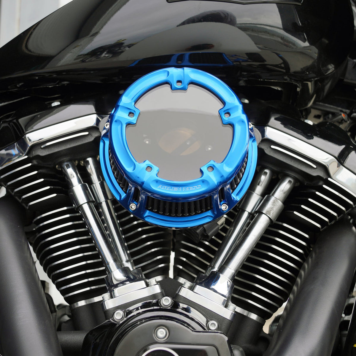 Arlen Ness Blue Method Air Cleaner Filter Kit 1999-2017 Harley Dyna Touring FLHX