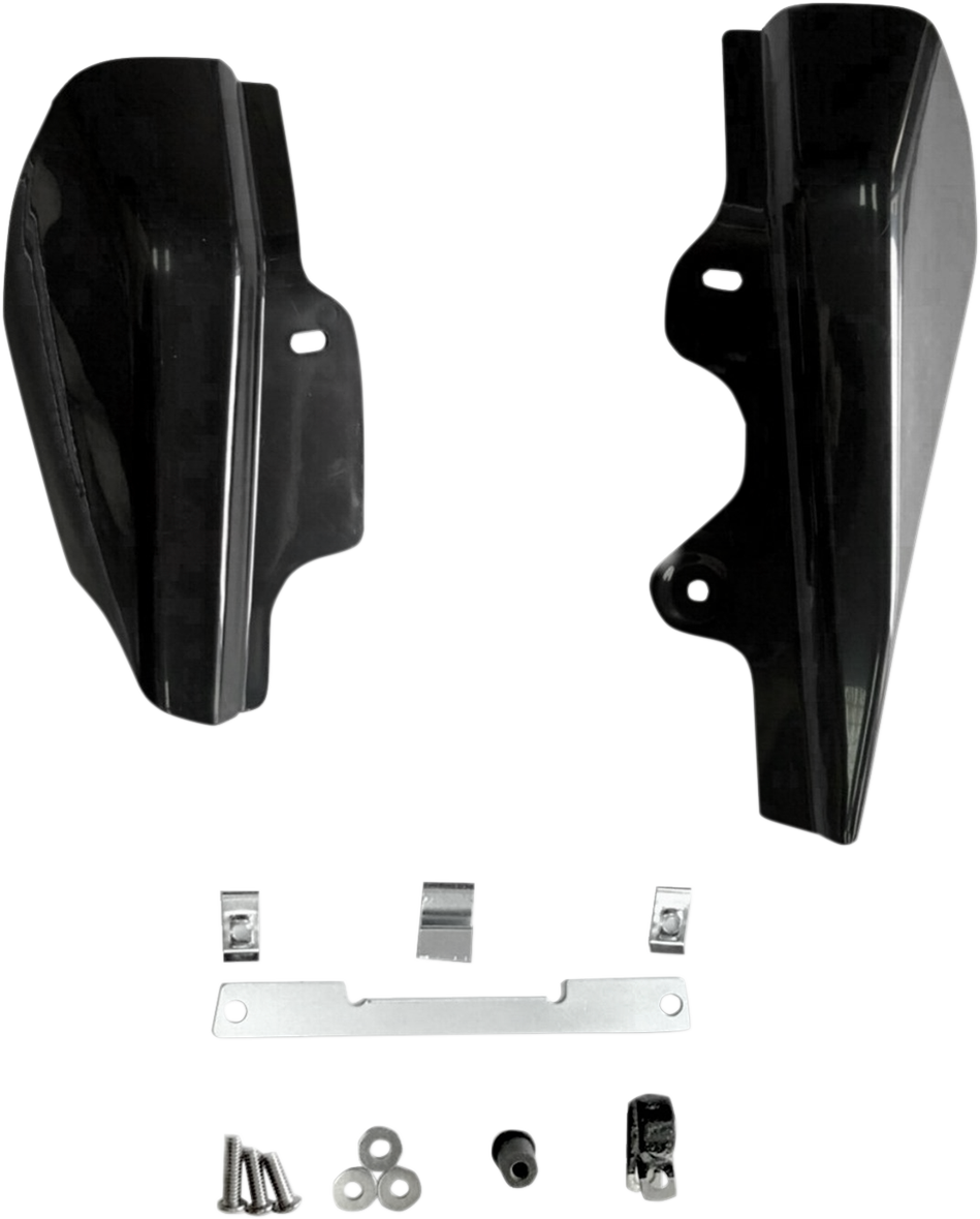Drag Specialties Black Frame Mounted Heat Deflectors for 2001-08 Harley Touring