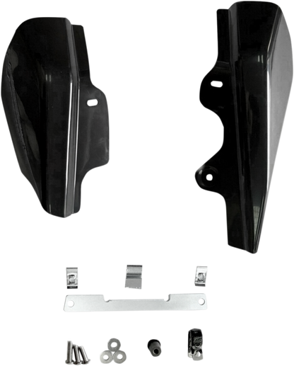 Drag Specialties Black Frame Mounted Heat Deflectors for 2001-08 Harley Touring
