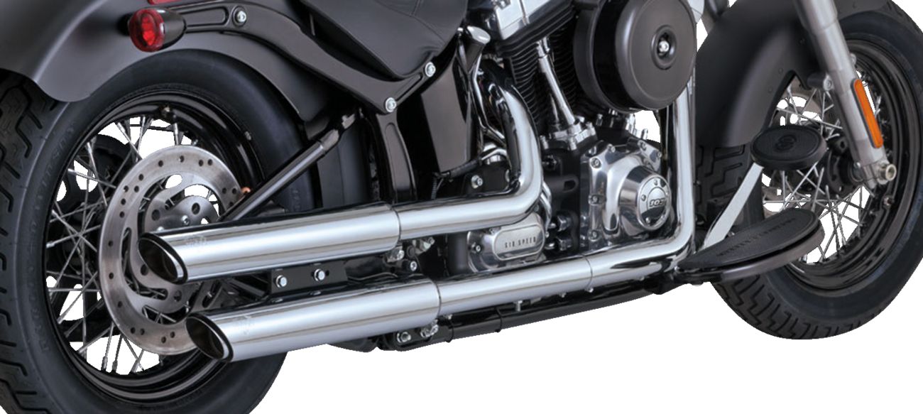 Vance & Hines Twin Slash 3" PCX Chrome Mufflers fits 2010-2017 Harley Softail
