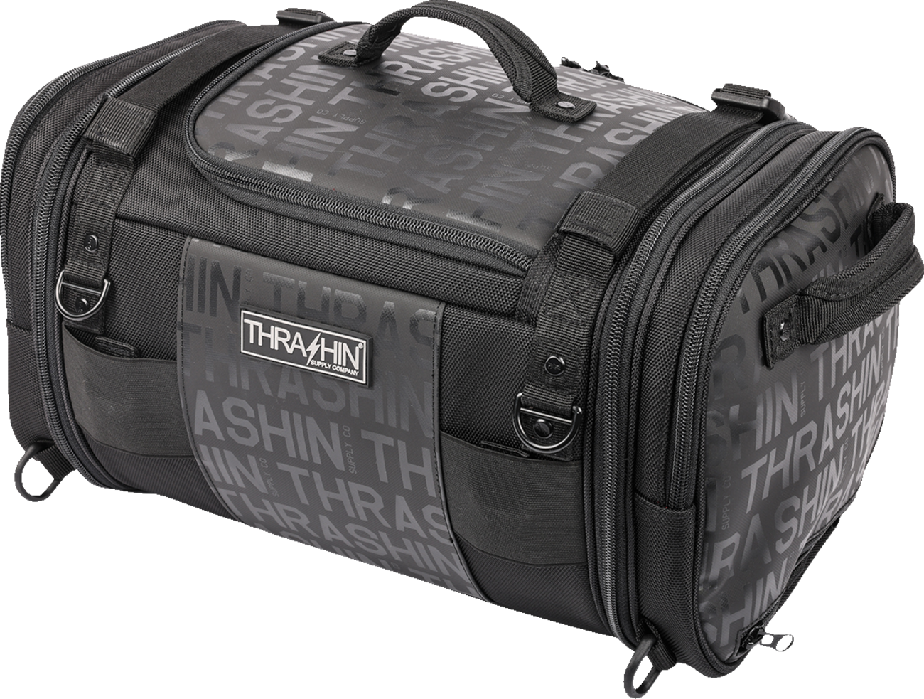 Thrashin Black Motorcycle Passenger 8.45 Gallon Bag for Harley Davidson TSB-0009
