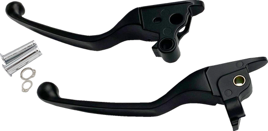 Drag Specialties Narrow Black Lever Set fits 2008-2013 Harley Touring FLHT FLHR