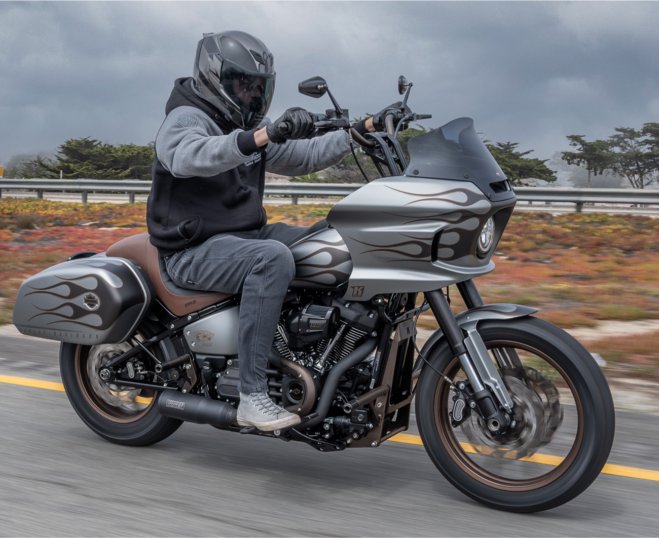 Kodlin Fastback Black 10" Straight Handlebar Risers for 2018-2024 Harley Softail