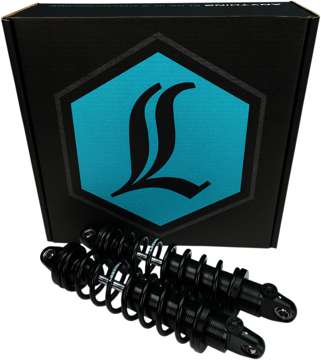 Legend Revo-A  Black Adjustable 13" Standard Rear Shocks 1991-2017 Harley Dyna