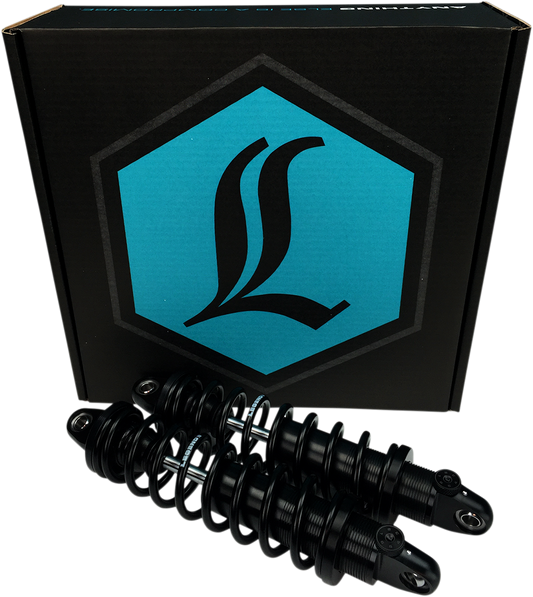 Legend Revo-A  Black Adjustable 13" Standard Rear Shocks 1991-2017 Harley Dyna