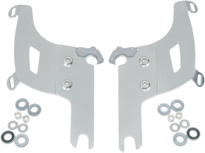 Memphis Shades Bullet Fairing & Polished Mount Kit for 1995-23 Harley Road King