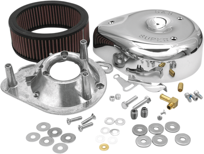 S&S Cycle Chrome E&G Tear Drop Air Cleaner Kit 1984-1992 Harley Touring Softail
