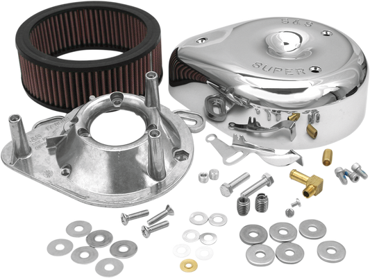 S&S Cycle Chrome E&G Tear Drop Air Cleaner Kit 1984-1992 Harley Touring Softail