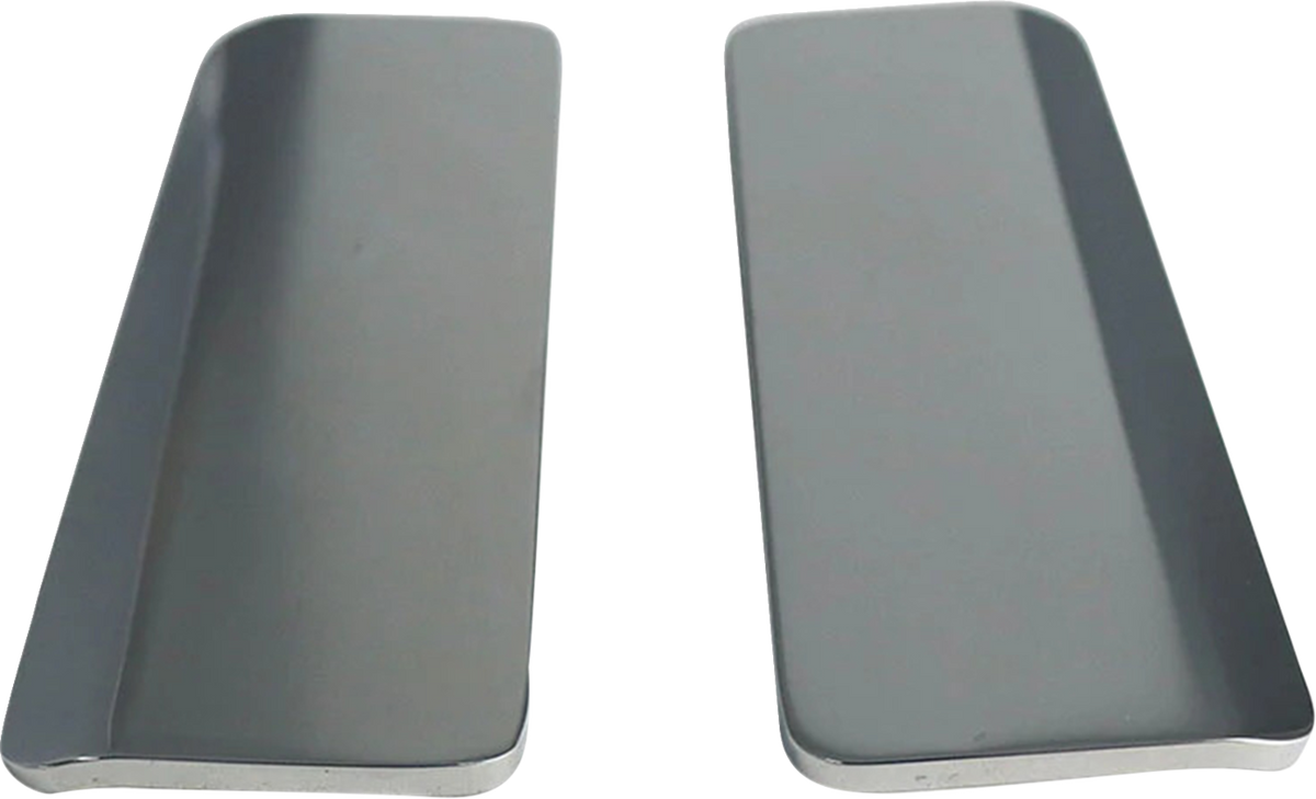 Paul Yaffe Universal 5" Silver Motorcycle Saddlebag Skid Plate Kit for Harley