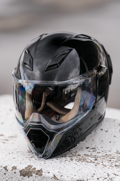 Icon Ultraflite Solid Gloss Black MIPS Full Face Unisex Adult Motorcycle Helmet