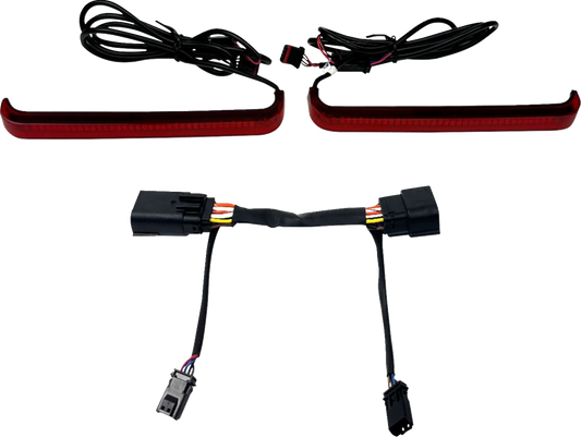 Custom Dynamics Low Profile LED Red Saddlebag Lights for 2023-25 Harley Touring