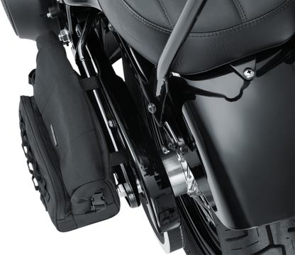 Kuryakyn 5170 Hoodrat Universal Textile Slant Motorcycle Black Swing Arm Bag