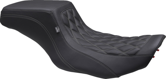 Mustang Squareback Gray Diamond Stitch Seat fits 2023-2025 Harley Touring FLTR