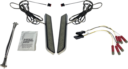 Custom Dynamics Chrome LED Front Fork Leg Reflector Lights 2014-2025 Harley