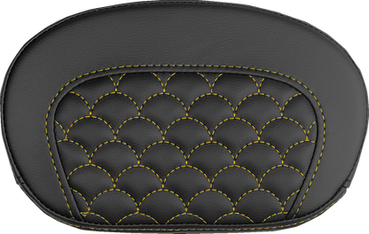 Saddlemen Mini Contour Gold Dragon Stitch Sissy Bar Backrest Pad for Harley