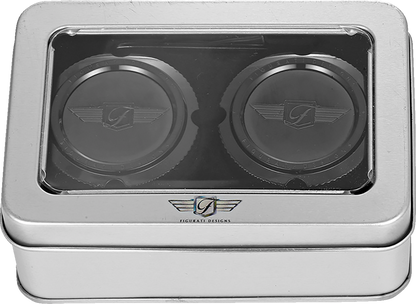 Figurati Designs Black Front Axle Nut Covers for 2002-2022 Harley Davidson