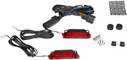 Custom Dynamics LED Red Luggage Rack Taillight Kit 2014-2024 Harley Touring