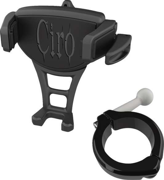 Ciro Constrictor Black Universal 1-1/2" Handlebar Adjustable Phone Mount Kit