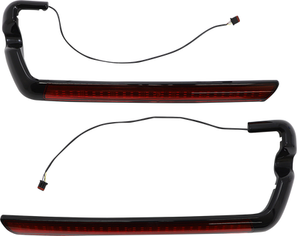 Custom Dynamics Black Lower Saddlebag Side Marker LED Lights 2014-2024 Harley FL