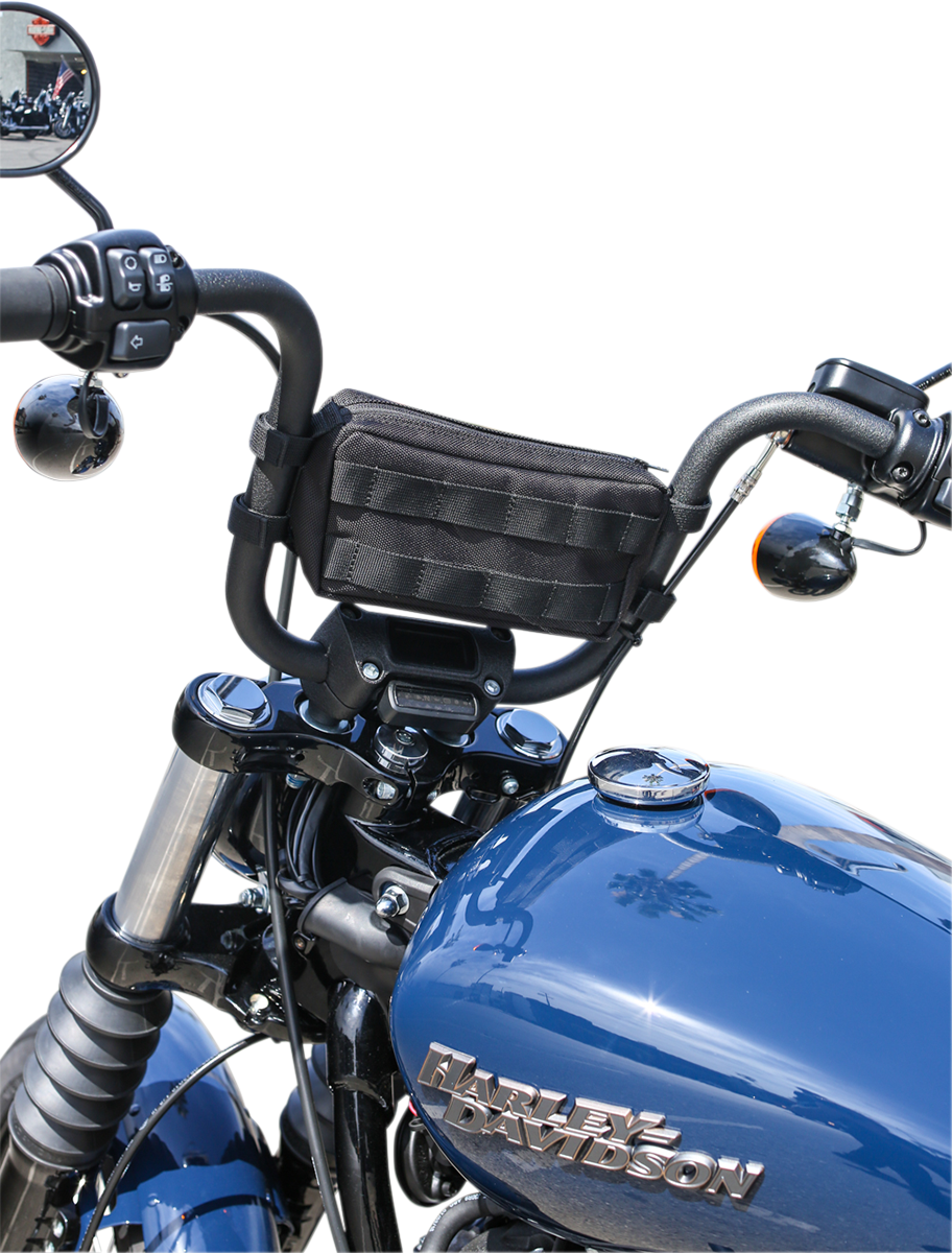 Thrashin Black Motorcycle Handlebar Storage Bag for Harley Davidson THB-0002