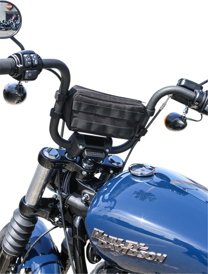 Thrashin Black Motorcycle Handlebar Storage Bag for Harley Davidson THB-0002