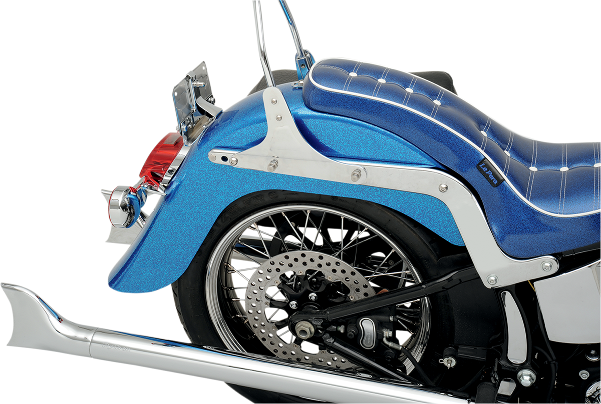 Klock Werks Motorcycle Rear Stretched Frenched Fender 2000-2017 Harley Softail