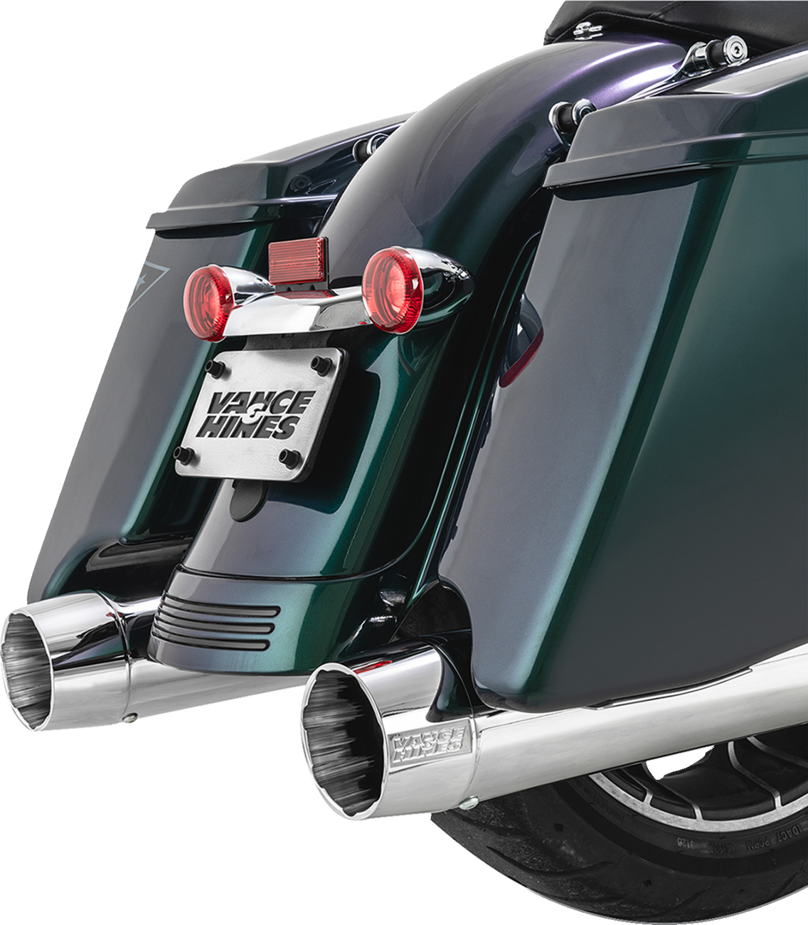 Vance & Hines Blackbird 450 Chrome Slip On Mufflers for 2017-2024 Harley Touring