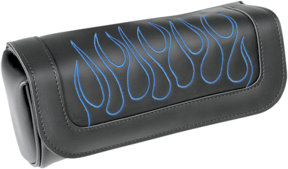 Saddlemen Black Blue Flame Hightwayman Tattoo Tool Bag Pouch For Harley Davidson