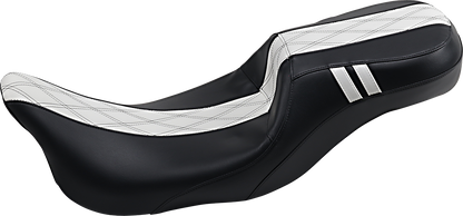 Le Pera Outcast Daddy Long Legs White Inlay Seat fits 2008-2024 Harley Touring