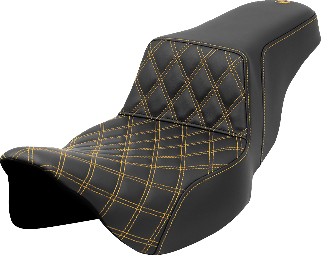 Saddlemen Step Up Gold Lattice Extended Gel Seat fits 2008-2025 Harley Touring