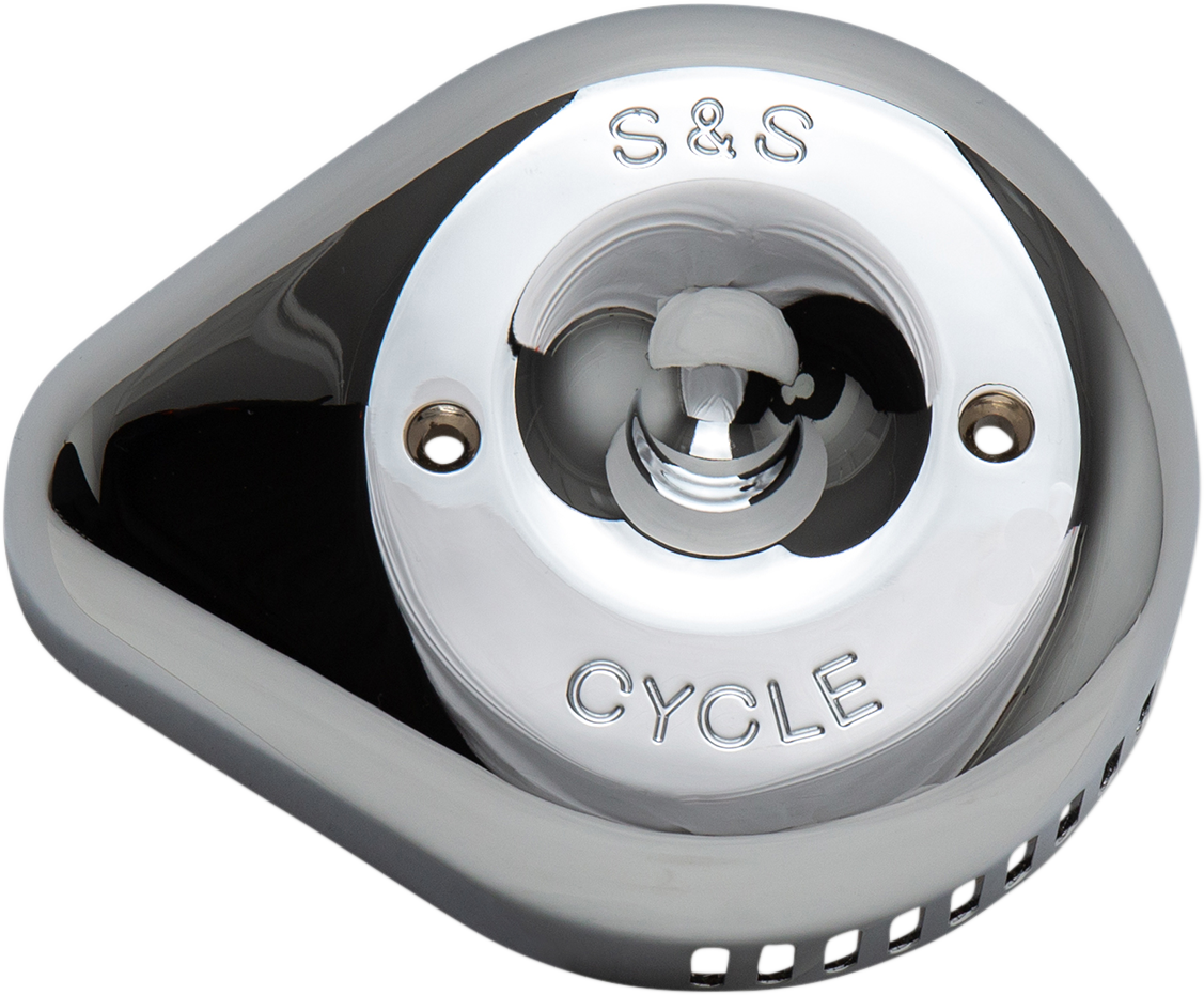 S&S Chrome Slasher Teardrop Stealth Carburetor Air Filter Cleaner Cover Harley