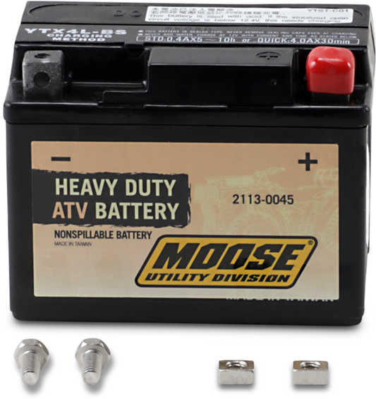 Moose Heavy Duty YTX4L ATV Battery 86-14 Arctic Cat Honda Polaris Yamaha KTM