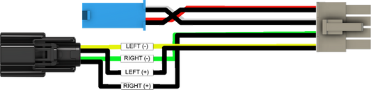 Hogtunes Rear Speaker Plug Wire Harness fits 2014-2023 Harley Road Street Glide