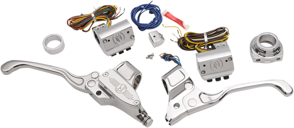 Performance Machine 9/16" Handlebar Control Kit 1984-2013 Harley Touring Softail