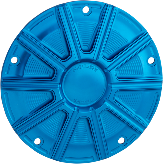 Arlen Ness 10 Gauge Blue Motorcycle Derby Cover fits 1999-2018 Harley Softail