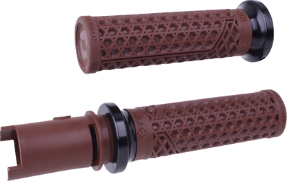 ODI Vans Dark Brown 1" Lock On Hand Grips for 2023-2025 Harley Touring Softail