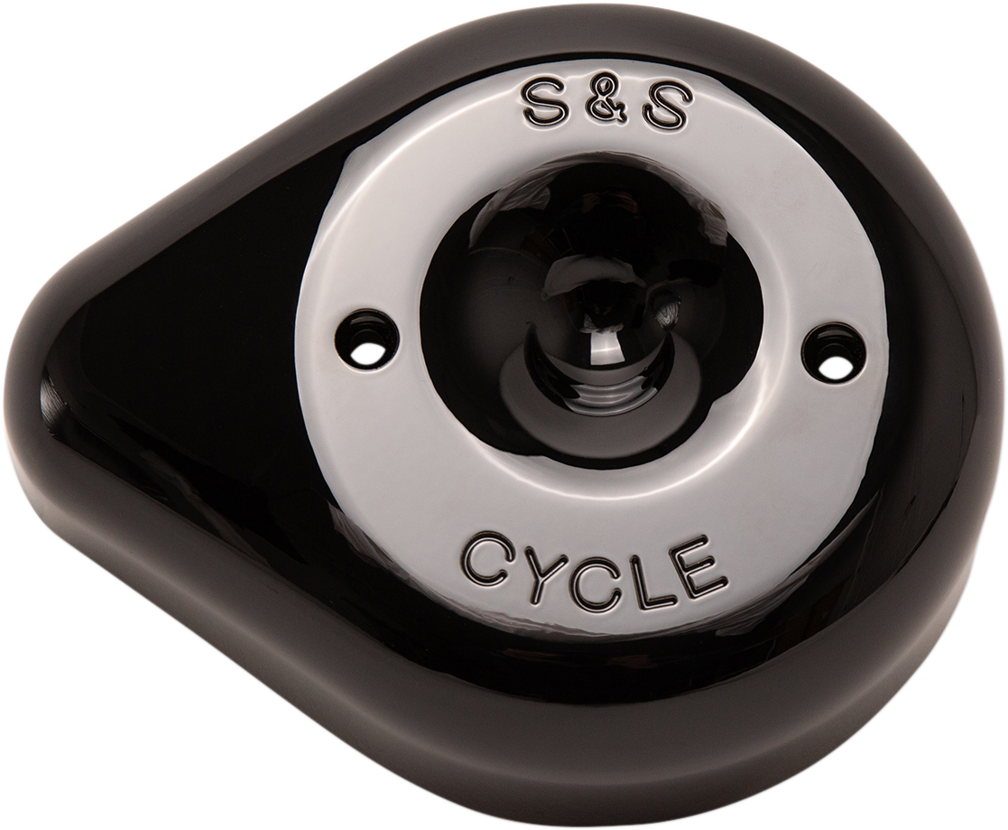S&S Gloss Black Teardrop Stealth Carburetor Air Filter Cleaner Cover Harley