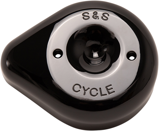 S&S Gloss Black Teardrop Stealth Carburetor Air Filter Cleaner Cover Harley