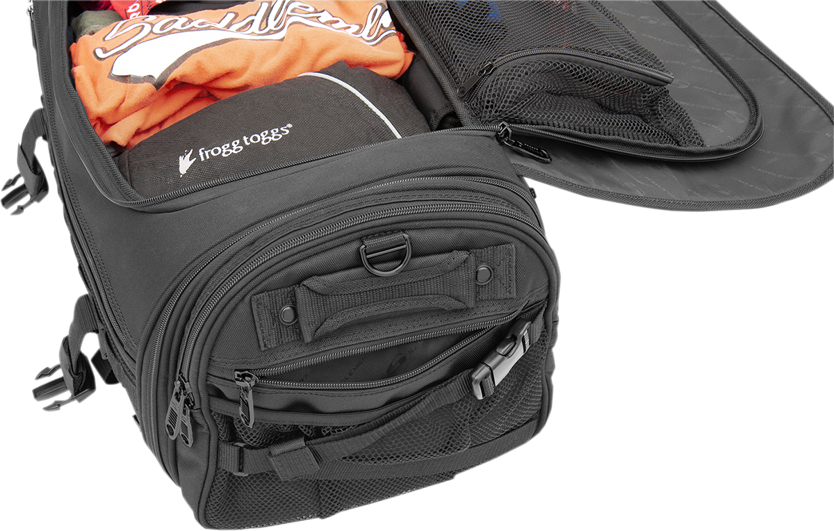 Saddlemen Black Textile Mesh TR3300DE Tactical Motorcycle Rack Bag for Harley