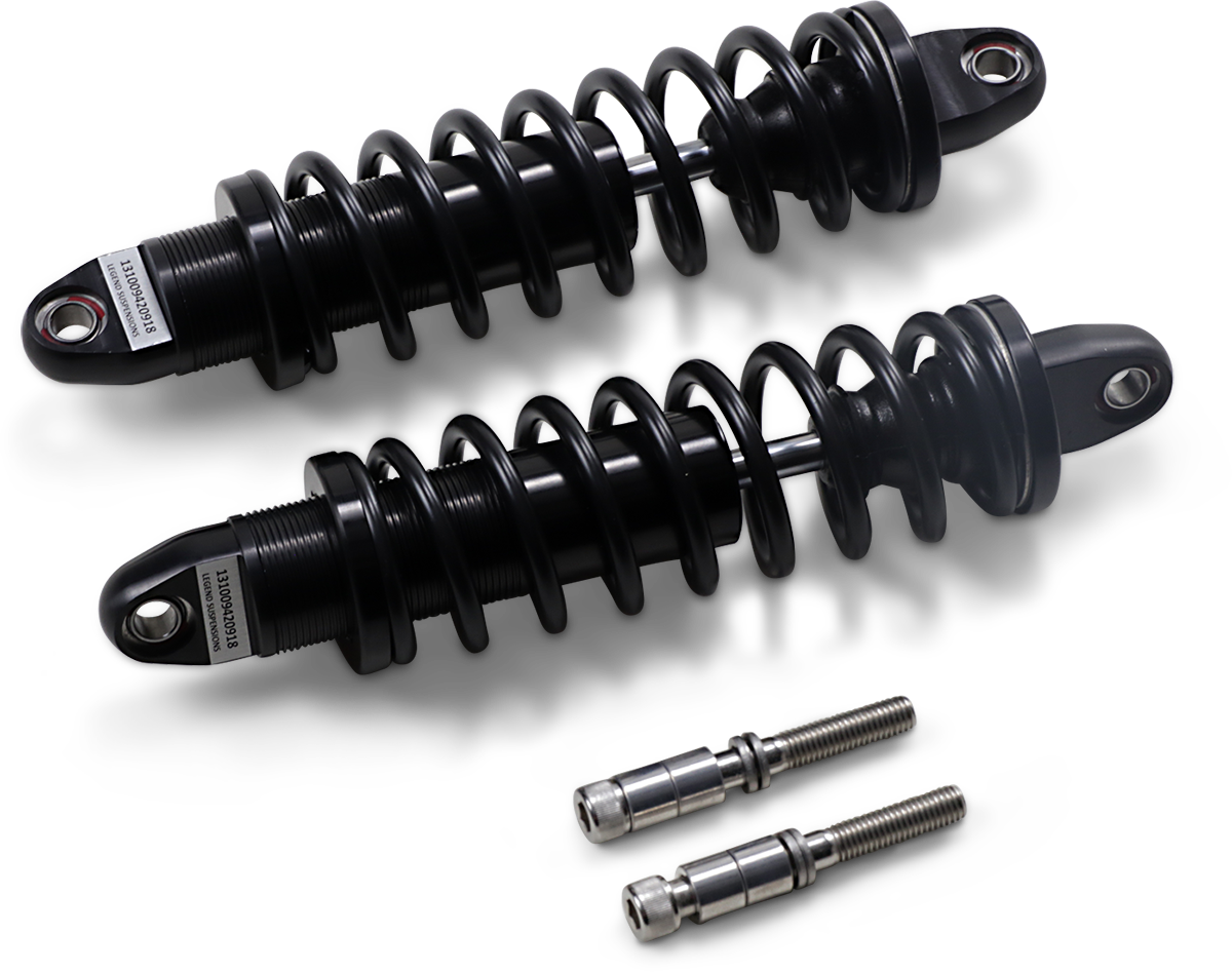 Legend Black 12" Standard Rear Motorcycle Shocks 1991-2017 Harley Dyna FXDL FXDB