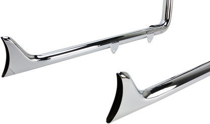 Bassani Chrome True Dual 36" Fishtail Exhaust 2007-2017 Harley Softail FLSTNI