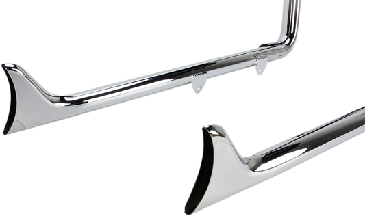 Bassani Chrome True Dual 36" Fishtail Exhaust 2007-2017 Harley Softail FLSTNI