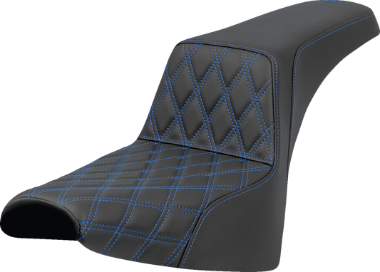 Saddlemen Step-Up Blue Lattice Gel Seat for 2018-2024 Harley Softail FLHC FLSL