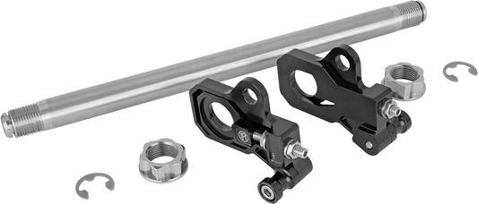 Performance Machine Black Rear Axle Adjuster Kit 2009-2023 Harley Touring Models